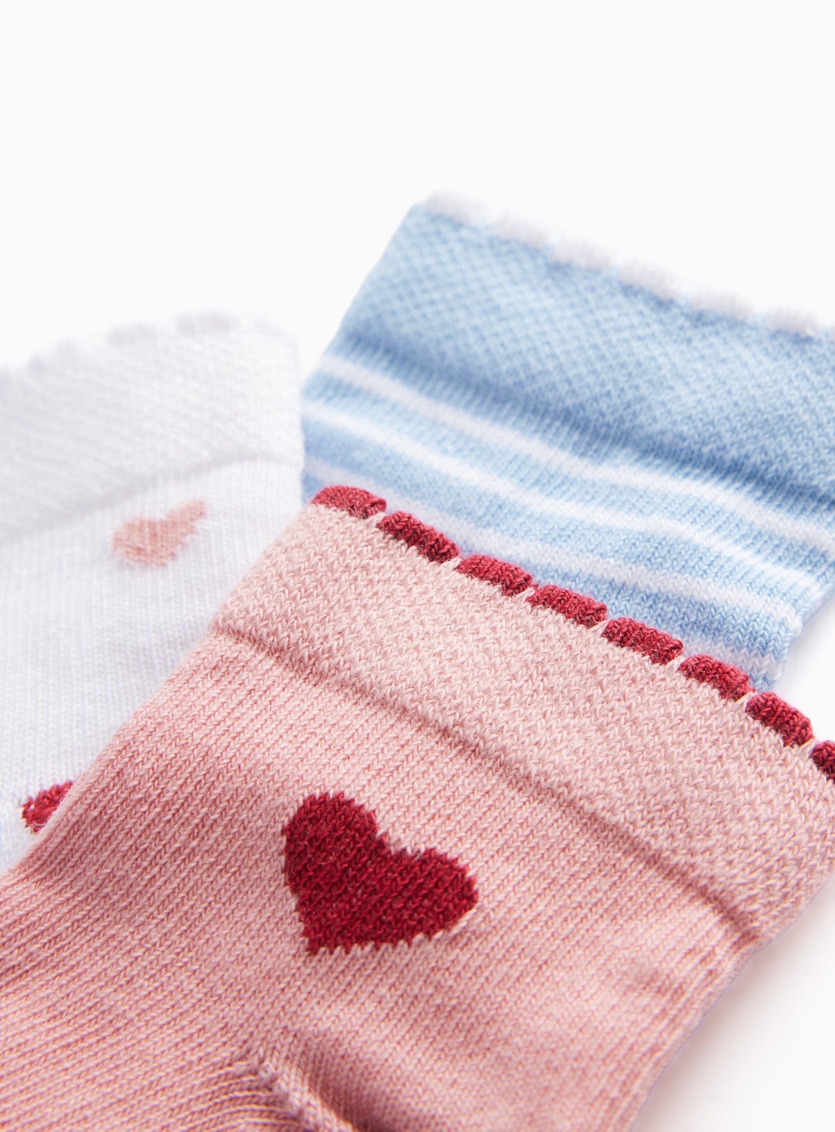 Heart Detail Socks 5 Pack 12-24 months - Image 2 thumbnail